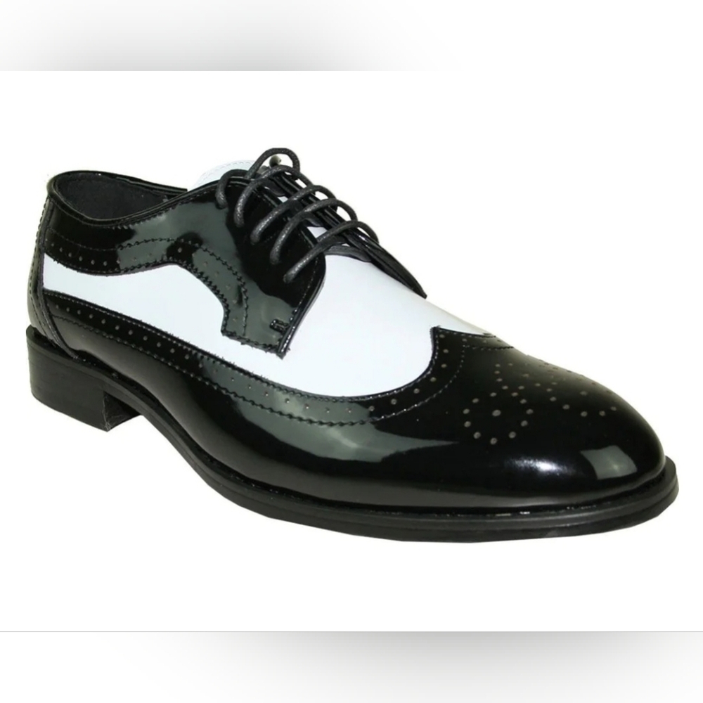 Venice” Black and White Vangelo Tuxedo Shoes